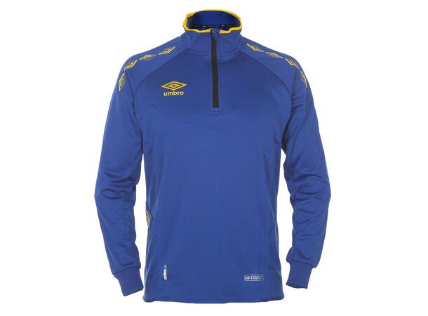 UMBRO UX-1 Half Zip Jr Blå/Gul 116 Träningströja med krage 